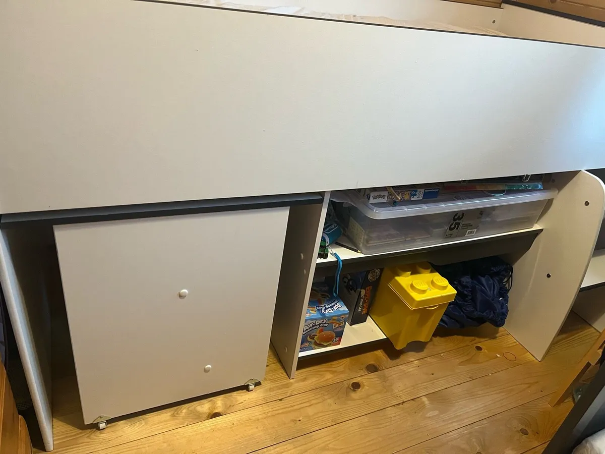 Kids Storage Bed with Desk - Image 1