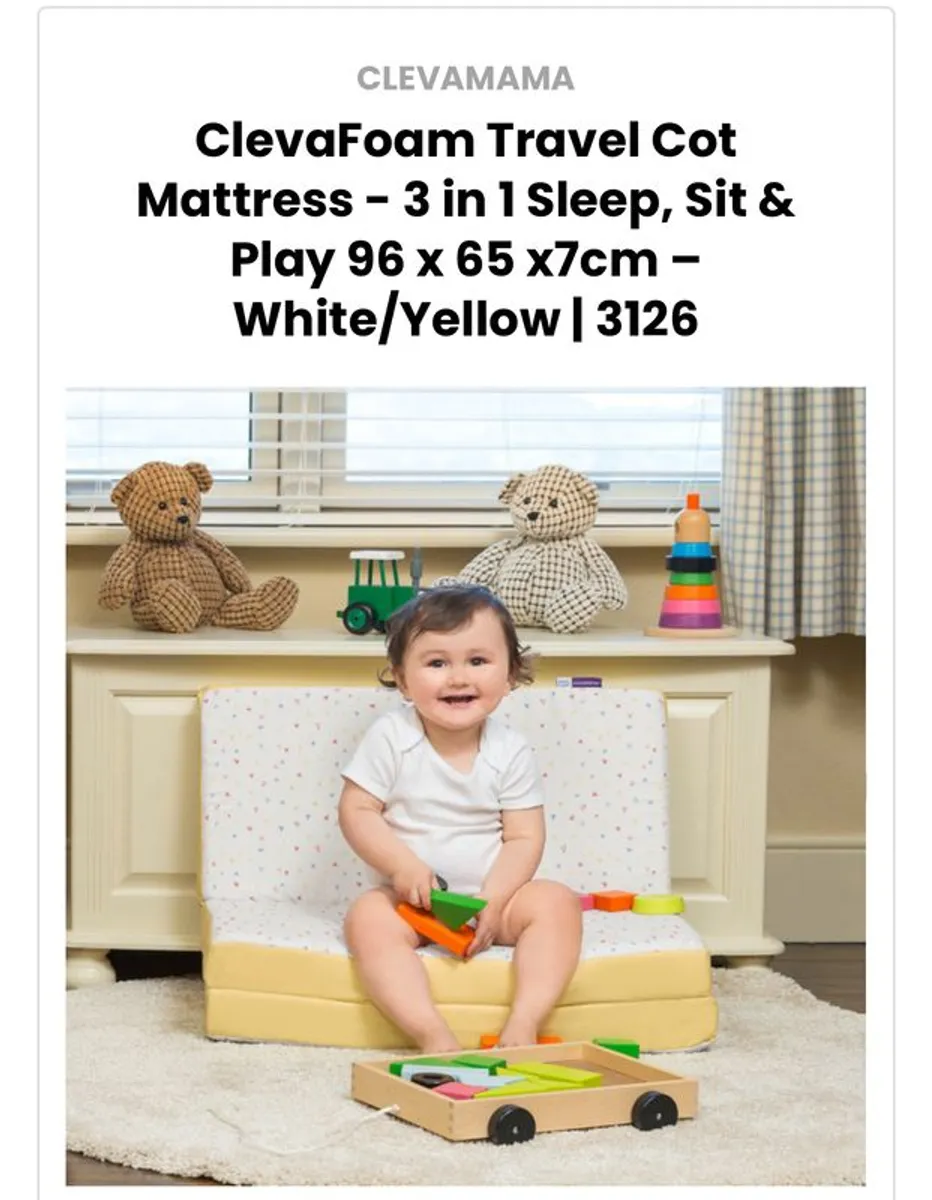 Clevamama Travel cot mattress - Image 2