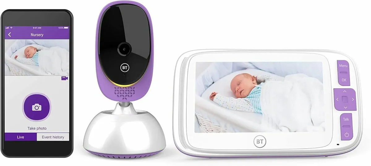 BT Smart Video Baby Monitor, 5 inch colour screen - Image 2