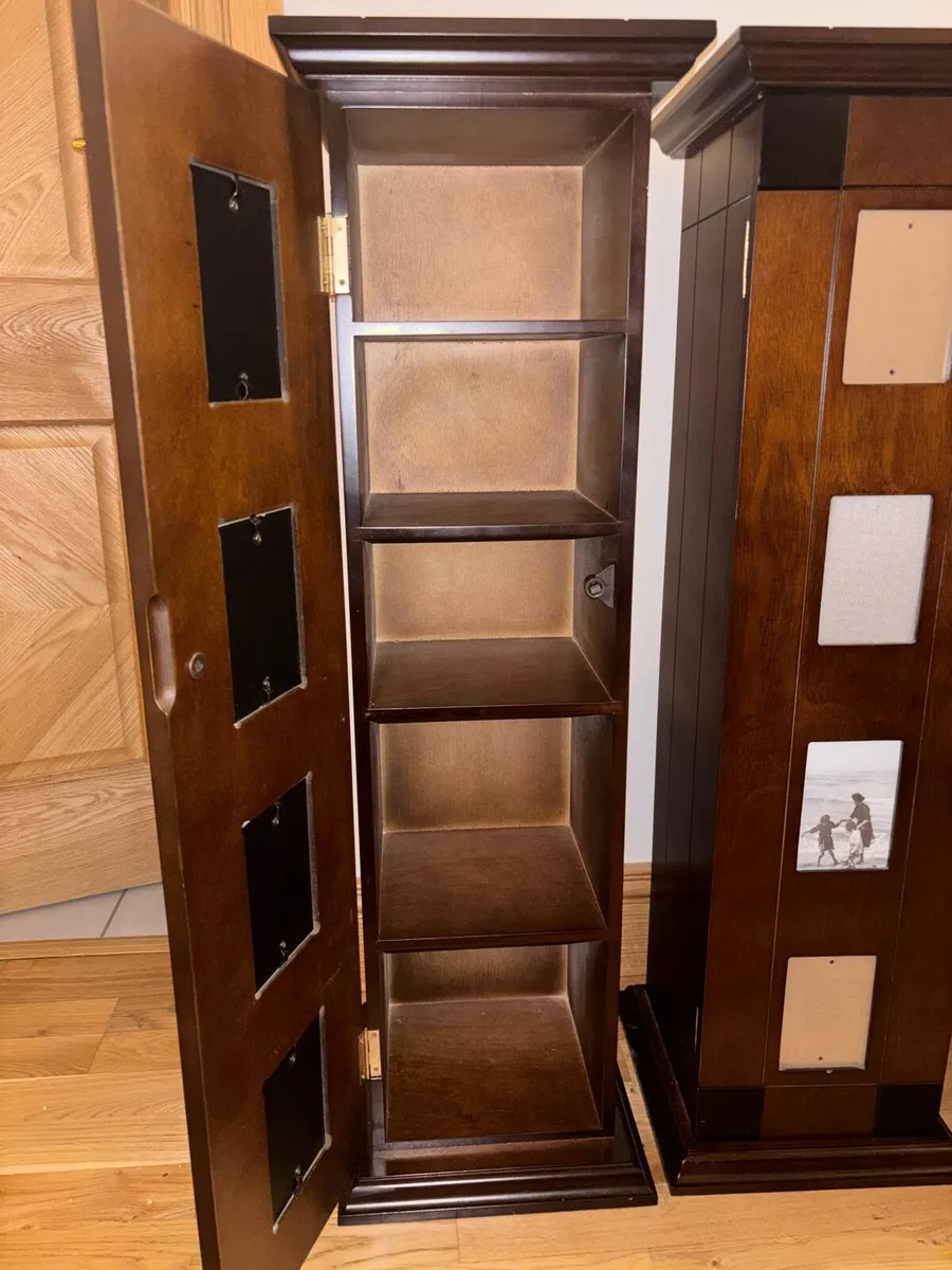Small shelving cabinets with photo displays x2 - Image 2