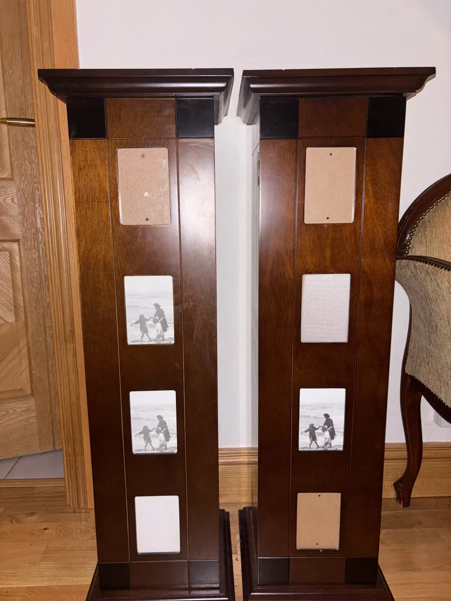 Small shelving cabinets with photo displays x2 - Image 1