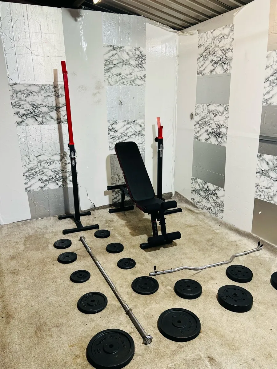 WEIGHT BENCH ADJUSTABLE RACK STAND BARS - Image 3