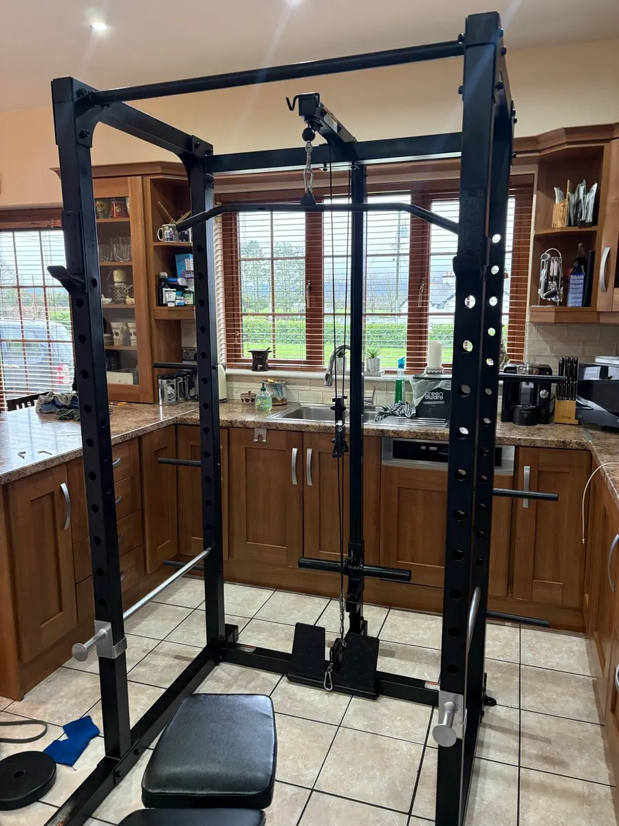 ADIDAS + BODYMAX POWER RACK, CABLE MACHINE GYM SET - Image 4