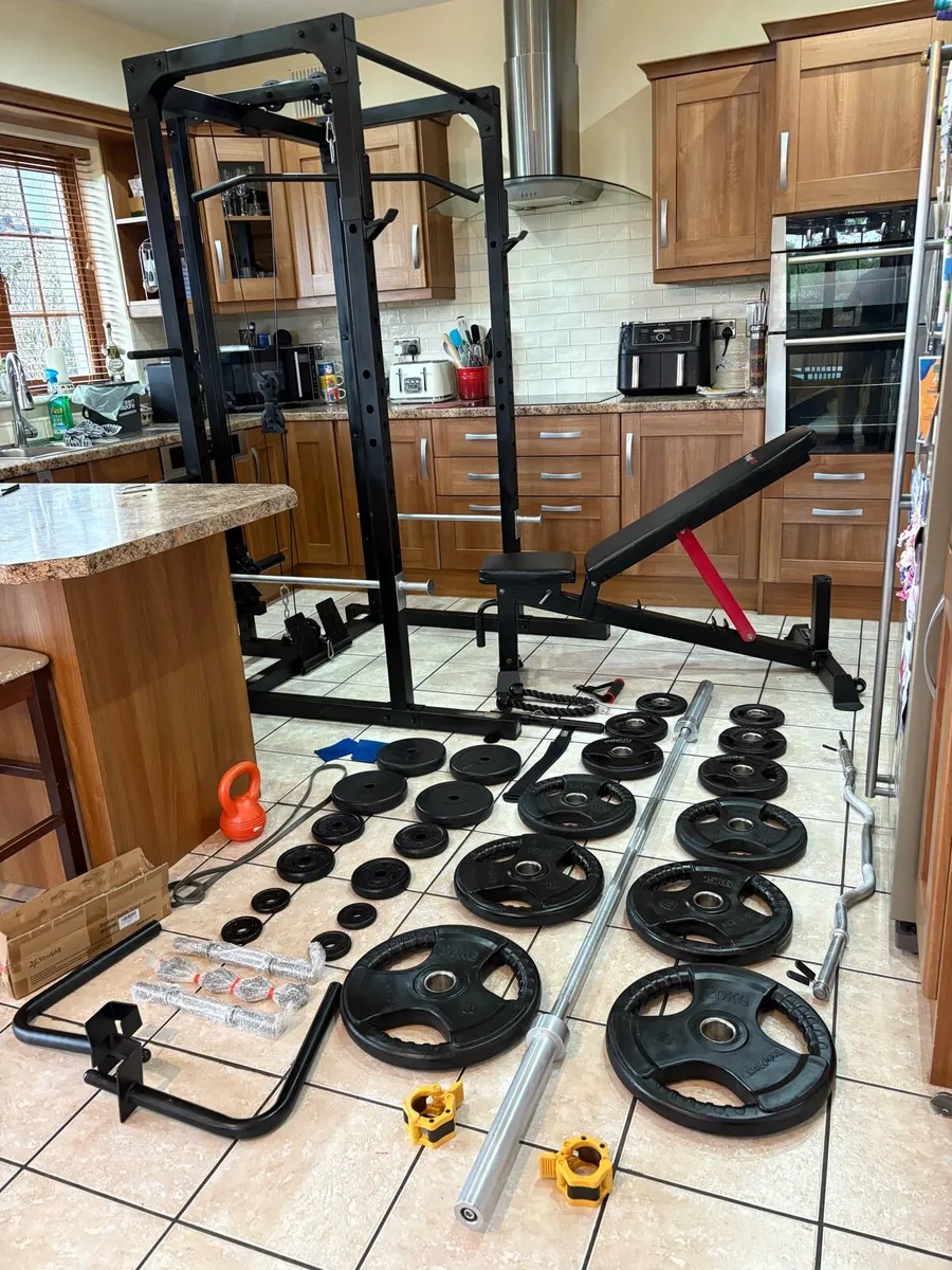 ADIDAS + BODYMAX POWER RACK, CABLE MACHINE GYM SET - Image 1