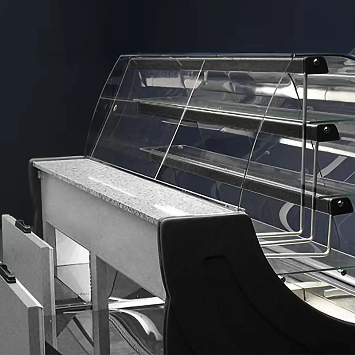 Commercial Serve Over Counter Cake Display Fridge - Image 2