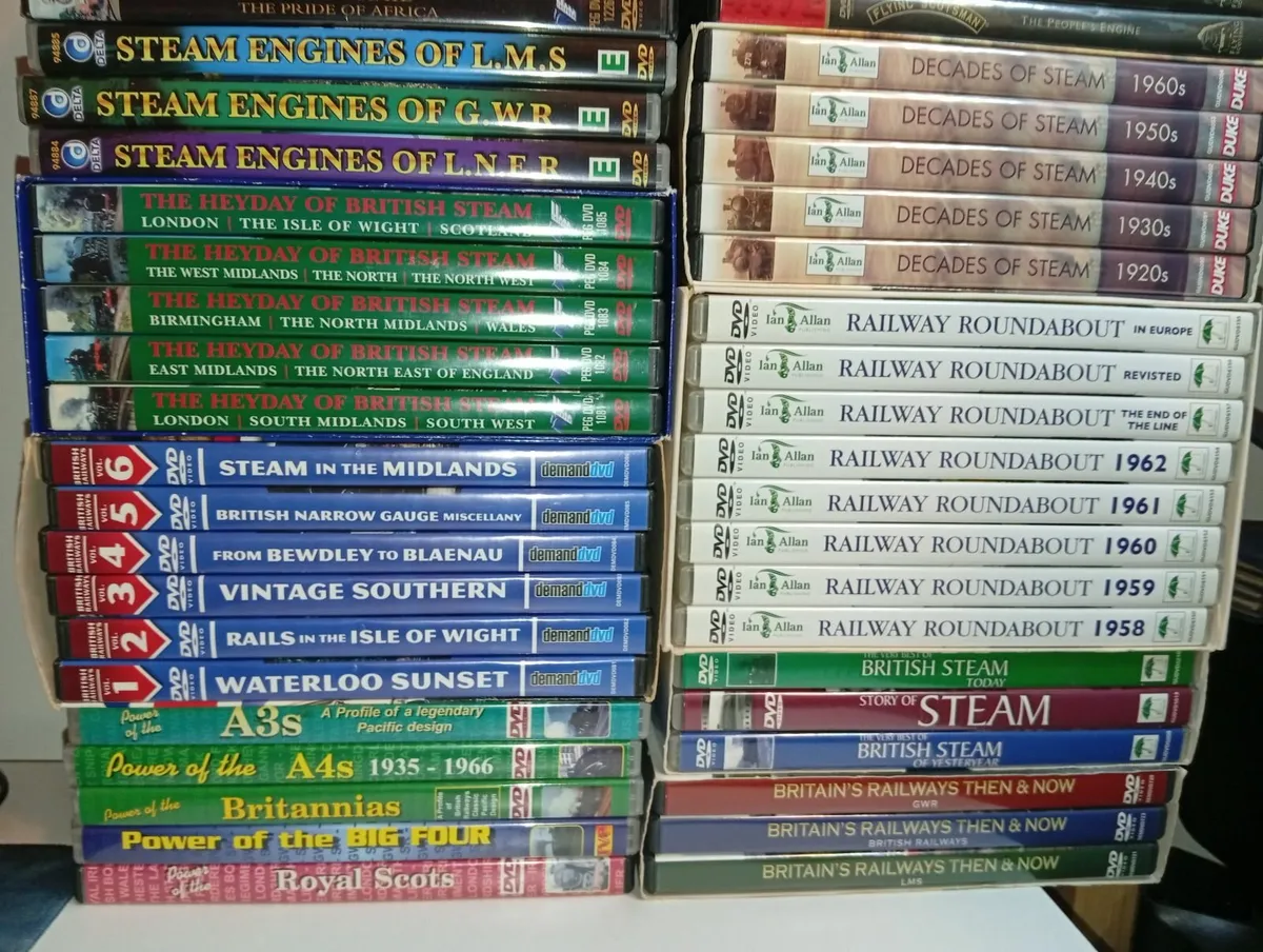 Large Collection Of British Steam And Railway Dvds - Image 2