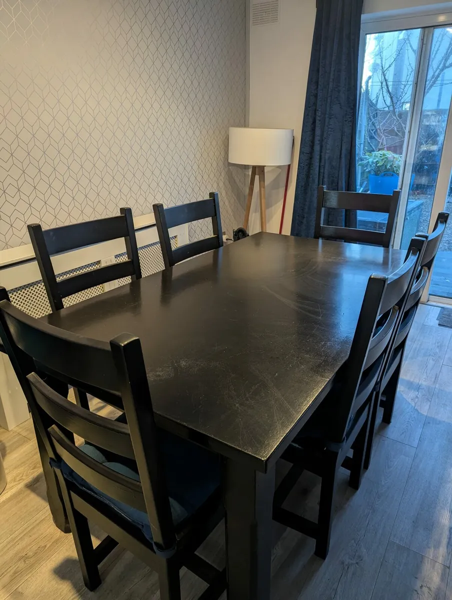 Solid wood dining table