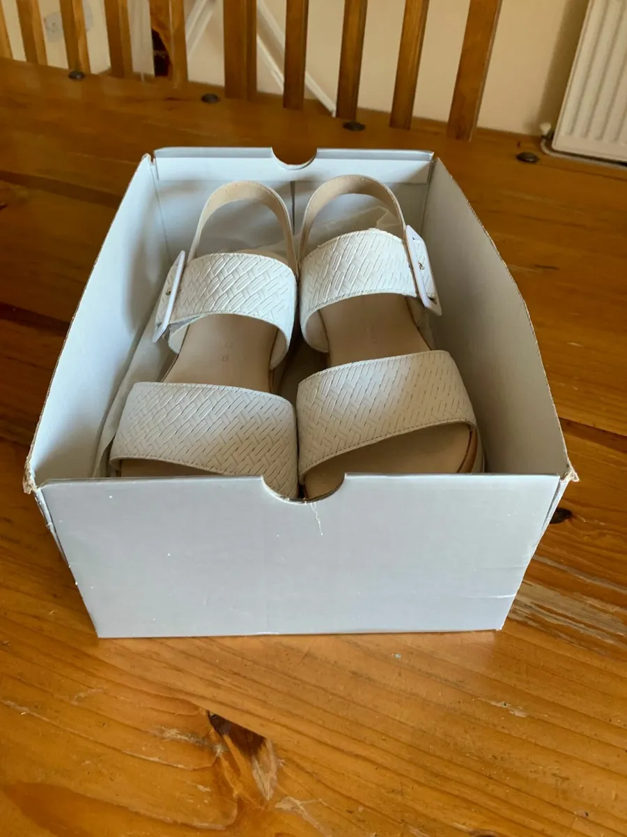 Leather White Gabor Sandals - Image 4