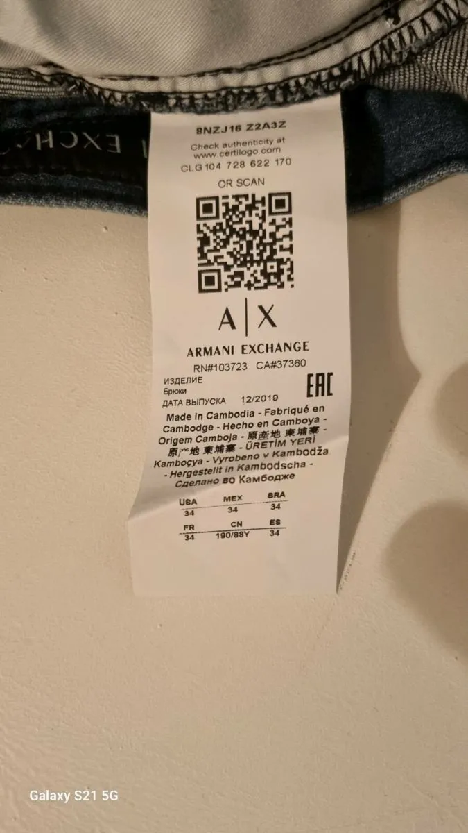 Armani Exchange Jeans.   Mens - Image 3