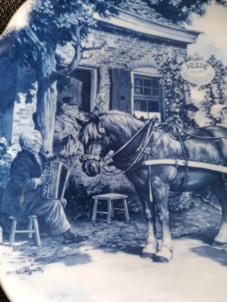 Vintage Delfts Blauw Plate The Wedding Cart - Image 3