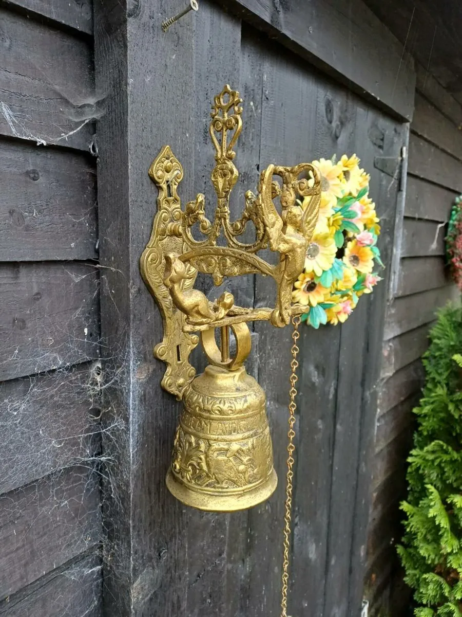 1950s Solid Brass Monastery Bell - Image 2