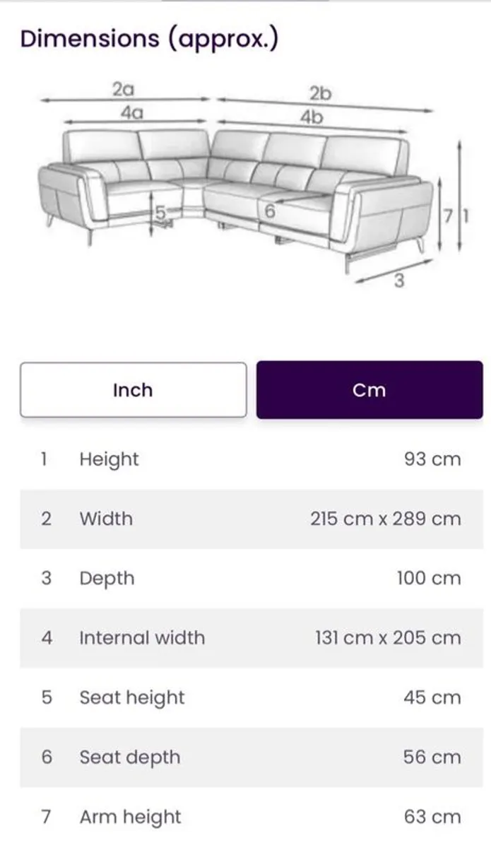 DFS San Mateo Corner electric recliner sofa - Image 3