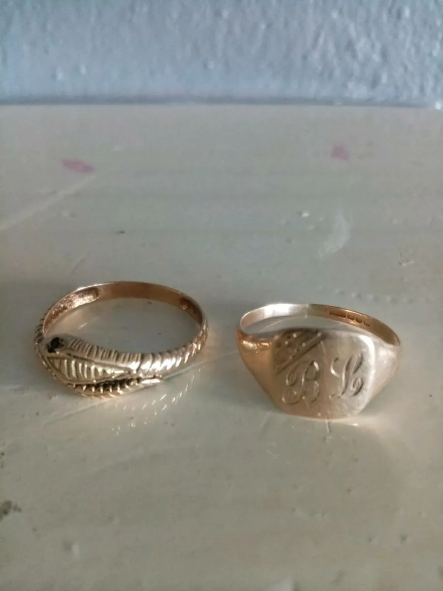 2 9ct gold rings - Image 3