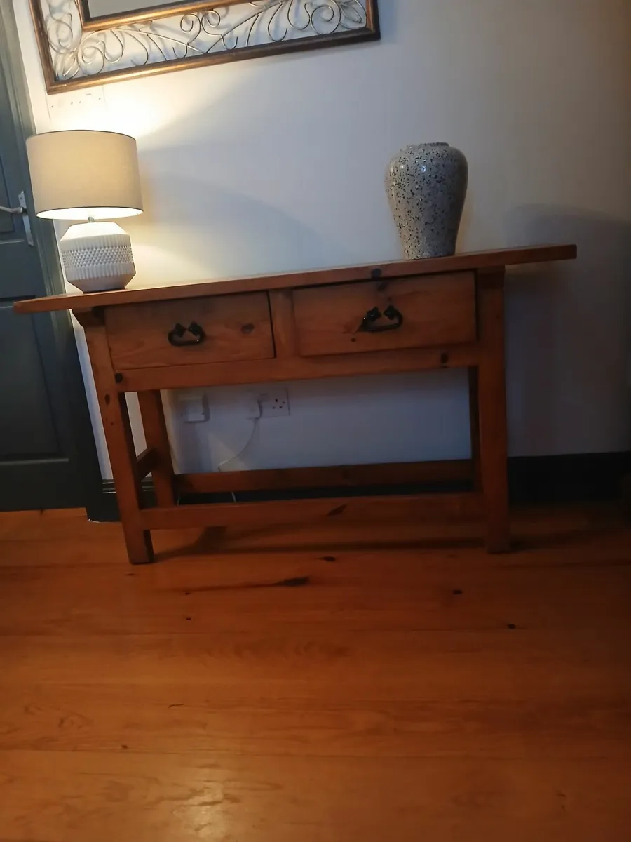 Hall Console Table, Mirror & Bookcase - Image 2