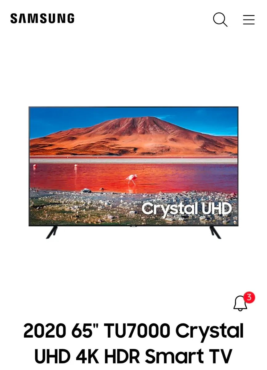 Samsung 65” 4K UHD Smart TV – UE65TU7000 - Image 3