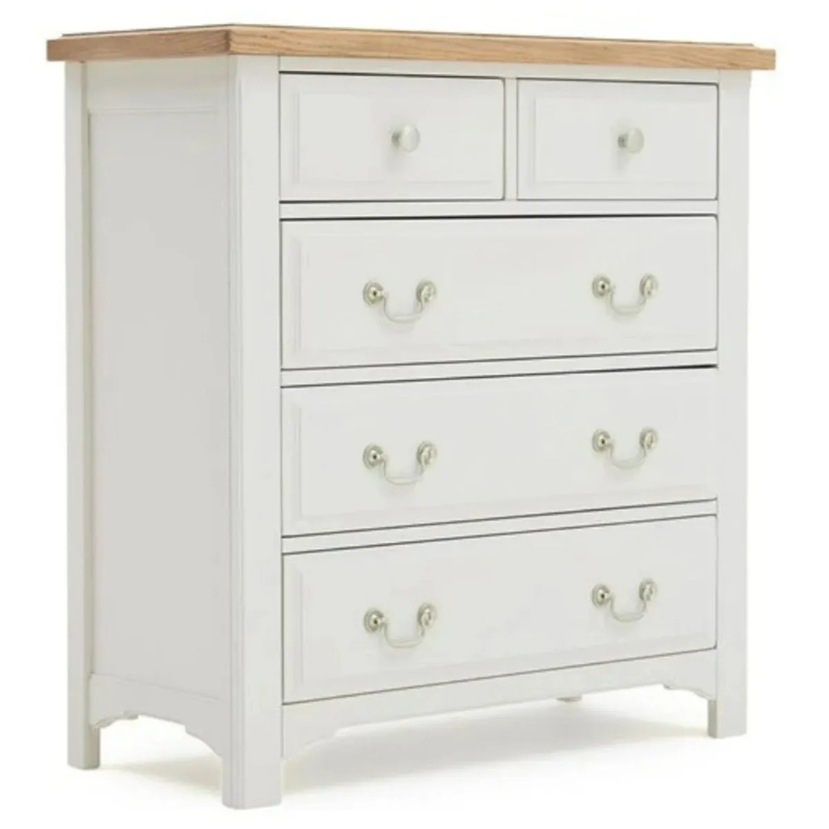 Solid Oak Tall 5 Drawer Chest, Brand New - Image 1