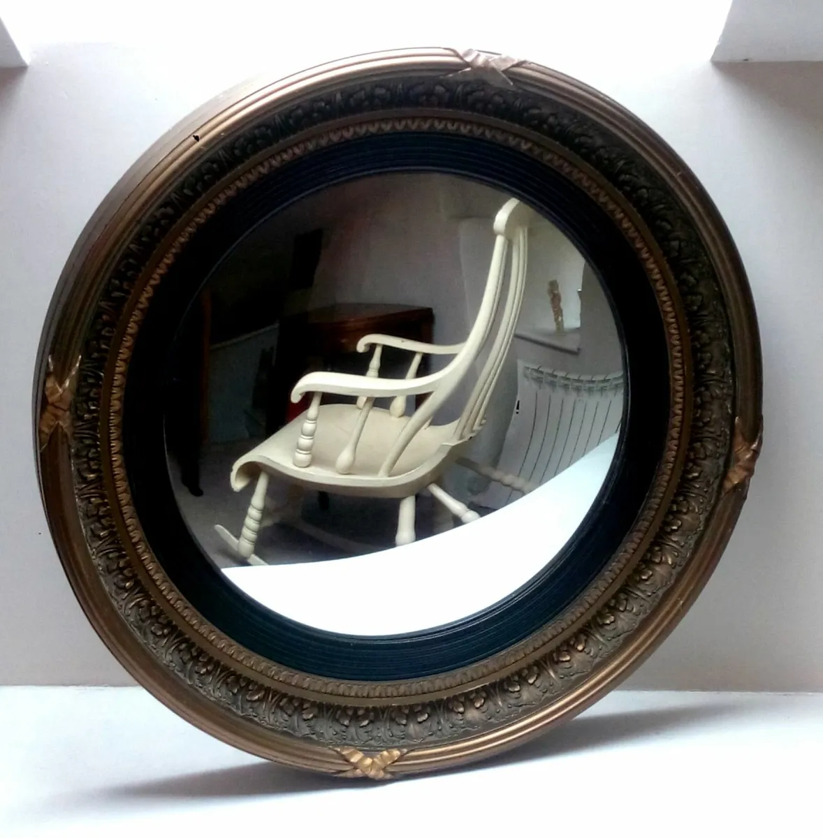 A vintage Atsonia round convex mirror, - Image 3