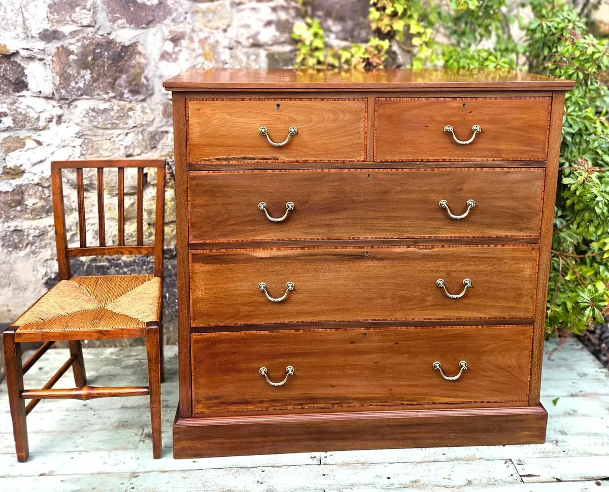 Large Victorian Mahogany Chest- Circa 1890 - Image 2