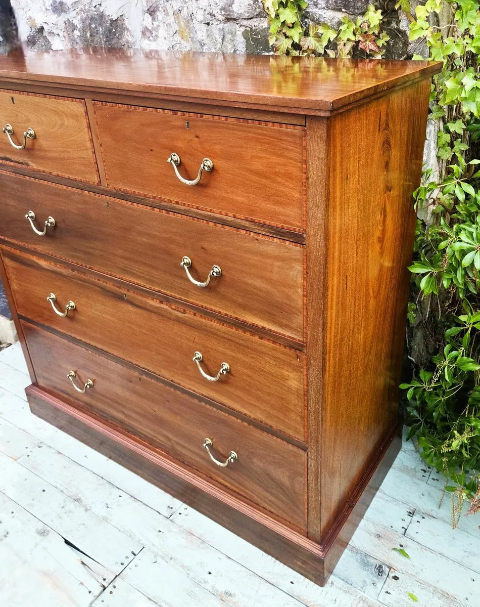 Large Victorian Mahogany Chest- Circa 1890 - Image 3