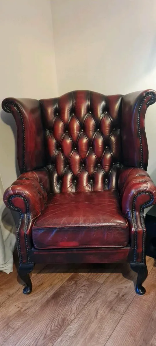 Chesterfield wingback armchair - Image 2