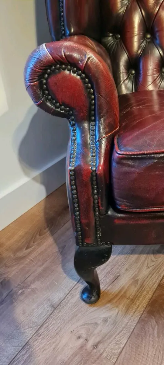 Chesterfield wingback armchair - Image 4