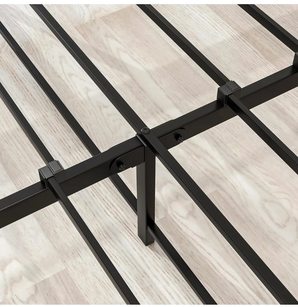 Double Bed Frame with Wooden Headboard - Image 3