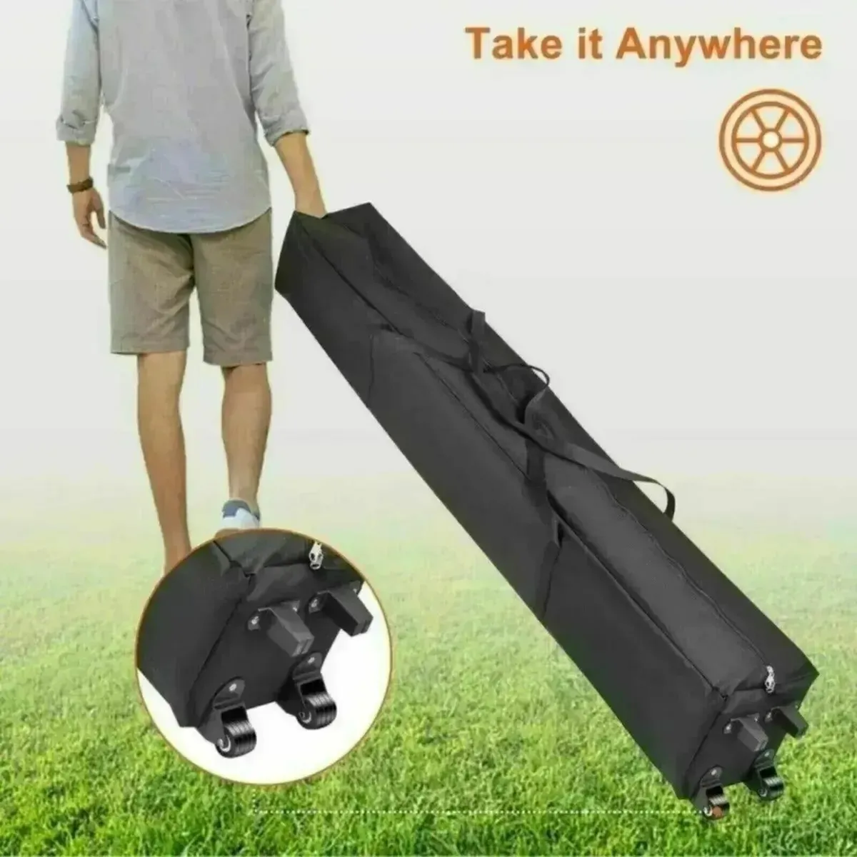 Gazebo Pop Up 10x10 UV Shelter with Side Panel - Image 3