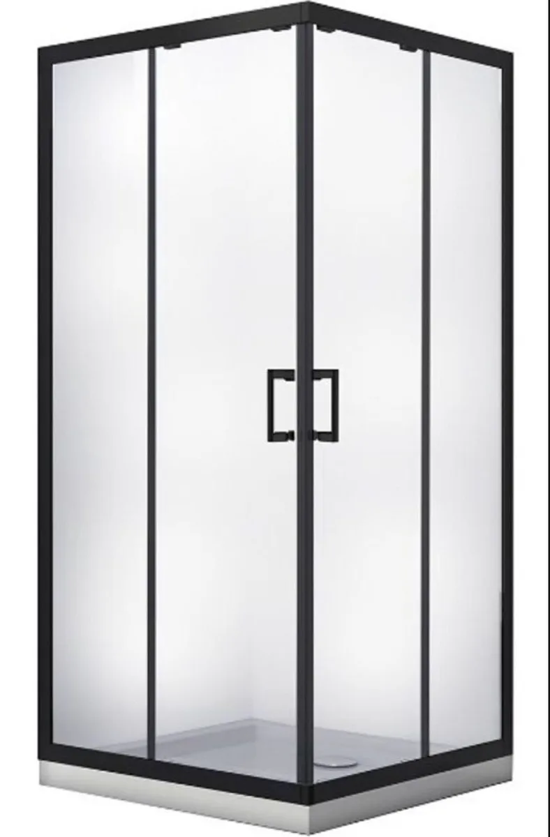 Shower enclosure square black 90x90x190 - Image 1
