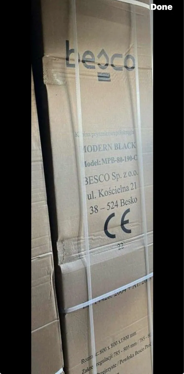 Shower enclosure square black 90x90x190 - Image 3