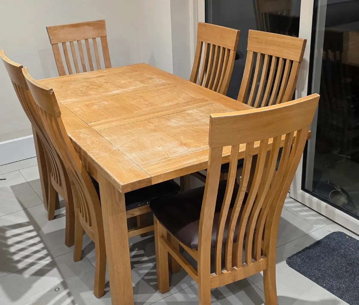 Solid Wood Extendable Dining Set + 6 Chairs - Image 1