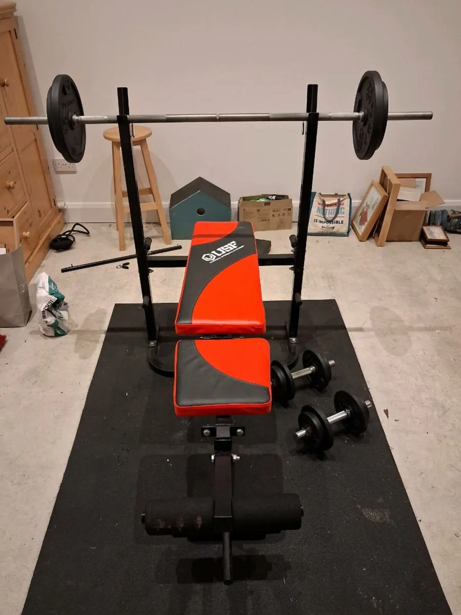 Home Gym Equipment: Bench press and Dumbells - Image 2