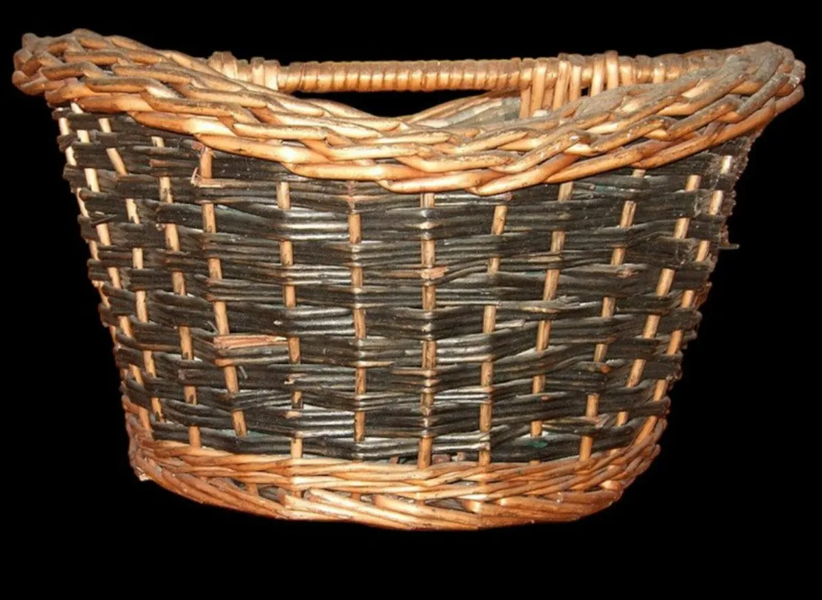 Vintage Harrods Wicker Wine Carrier - Image 1