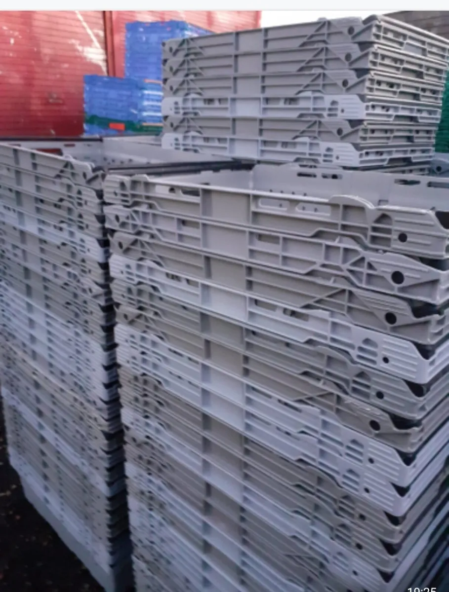 Storage stacking crates brand new 2e grey colour - Image 2