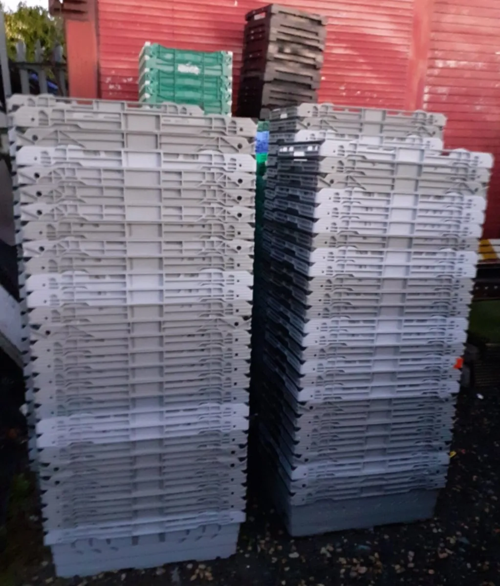 Storage stacking crates brand new 2e grey colour - Image 3