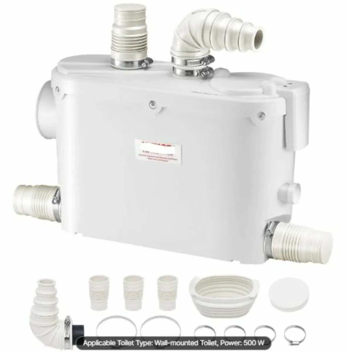 Macerator Pump, 500W, 6600 L/h Flow, 26.2 ft/8 m - Image 1
