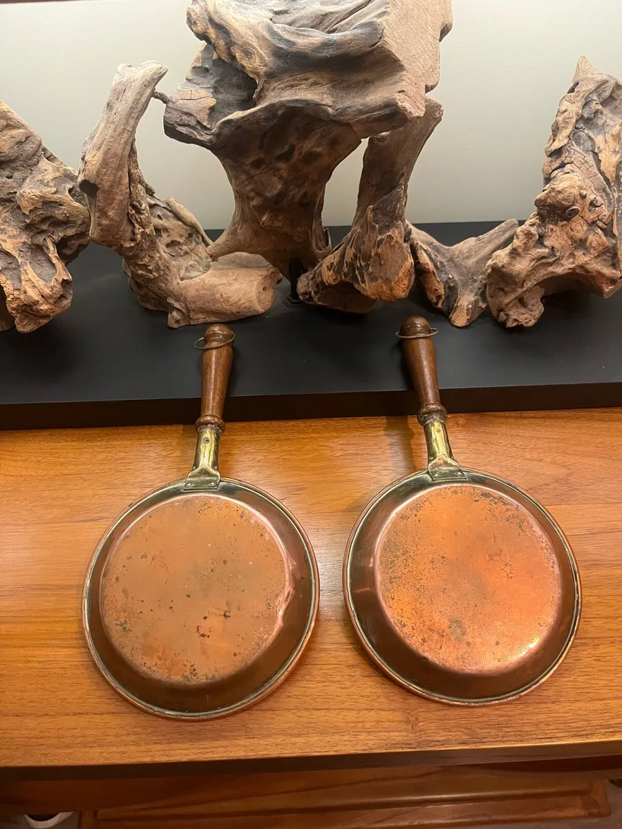 Vintage Miniature Pair of Copper Pans - Image 4