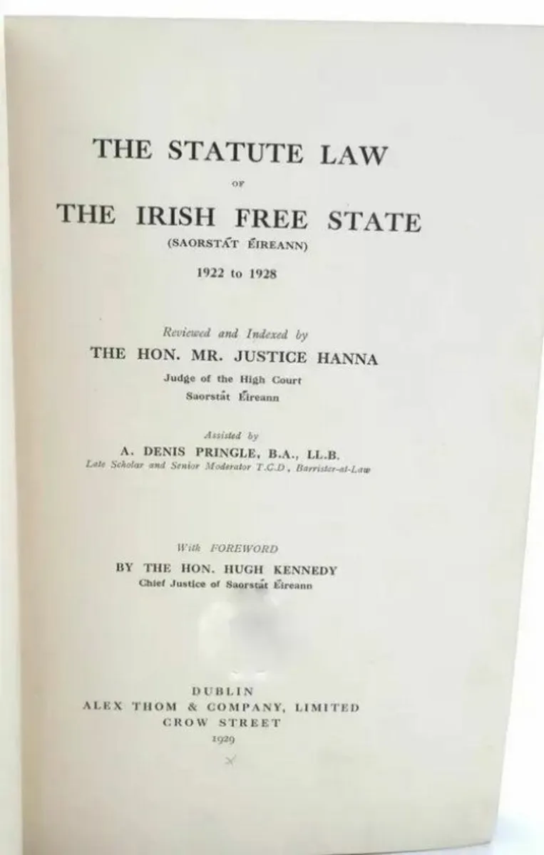 The Statute Law of The Irish Free State: 1922/1928 - Image 2