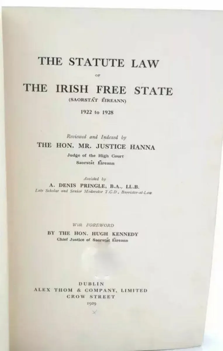 The Statute Law of The Irish Free State: 1922/1928 - Image 4