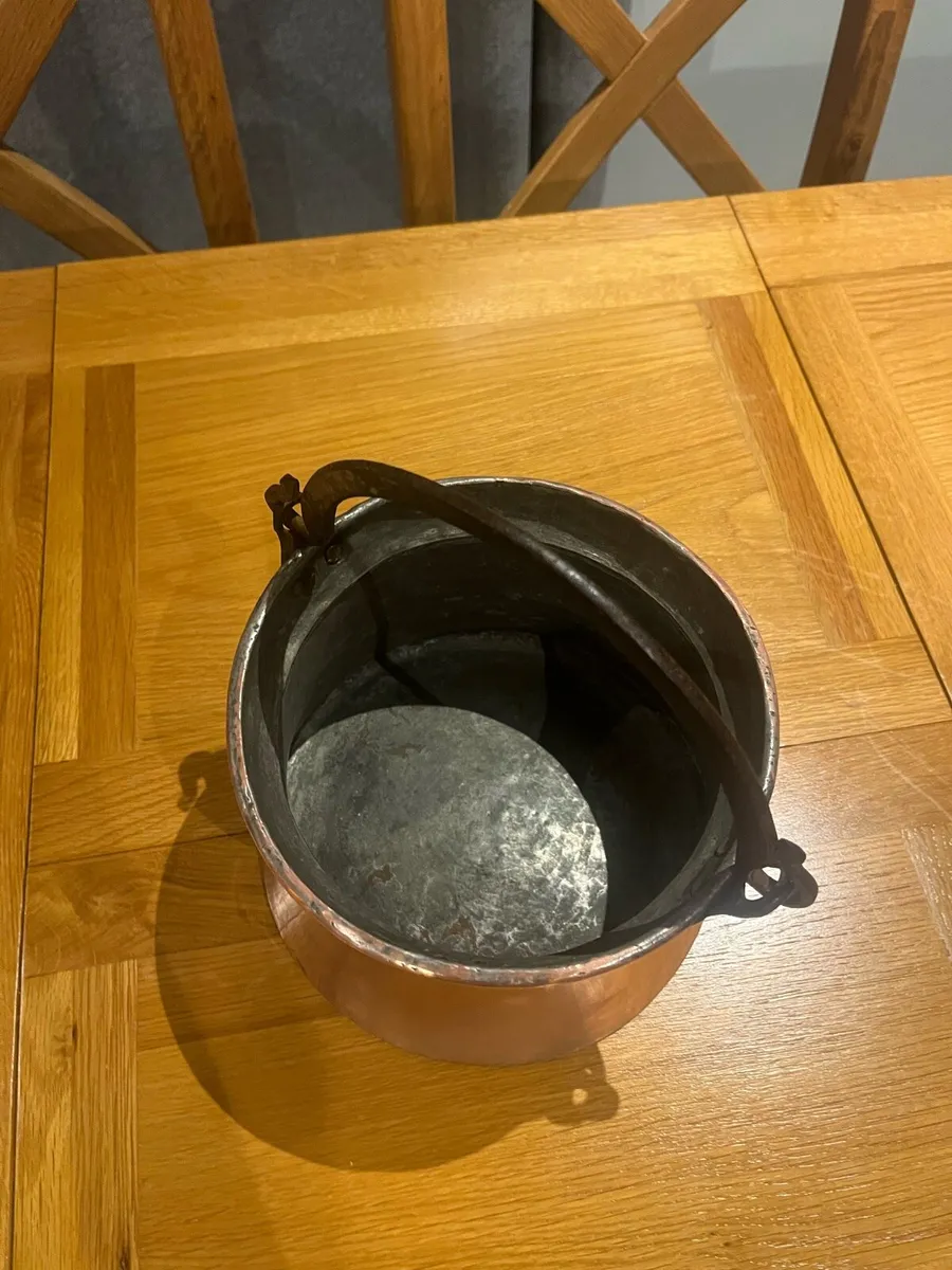 Antique French Copper Pot - Image 3