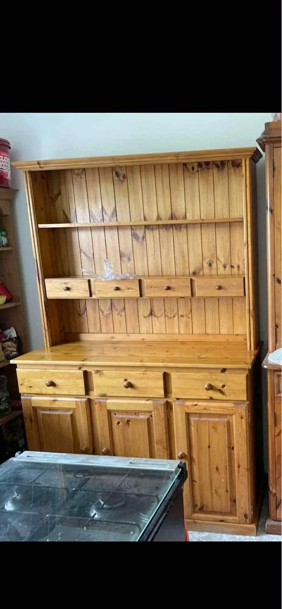 2 large pine kitchen display units - Image 2