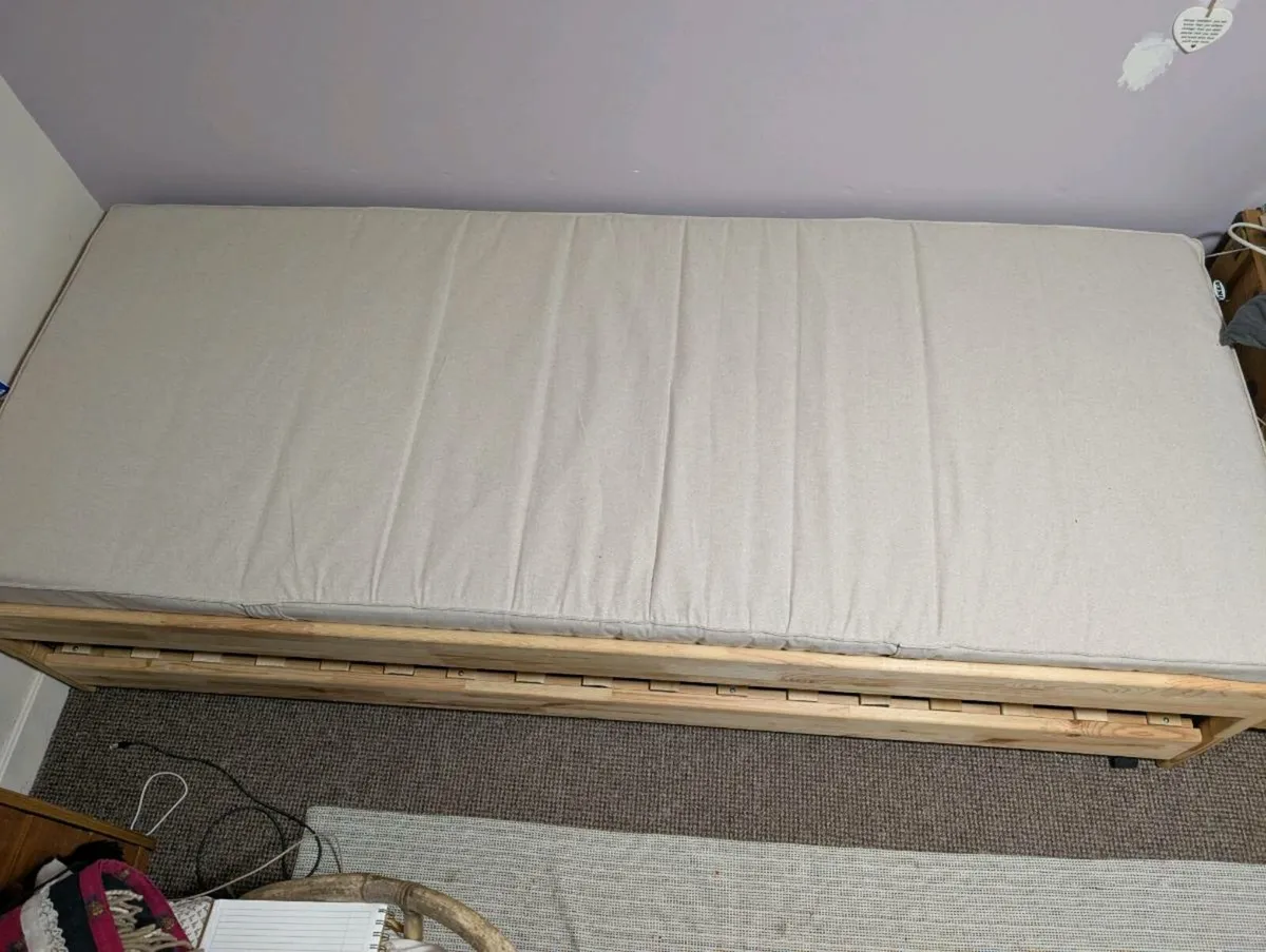 IKEA stacking guest beds set with 1 IKEA mattress - Image 3