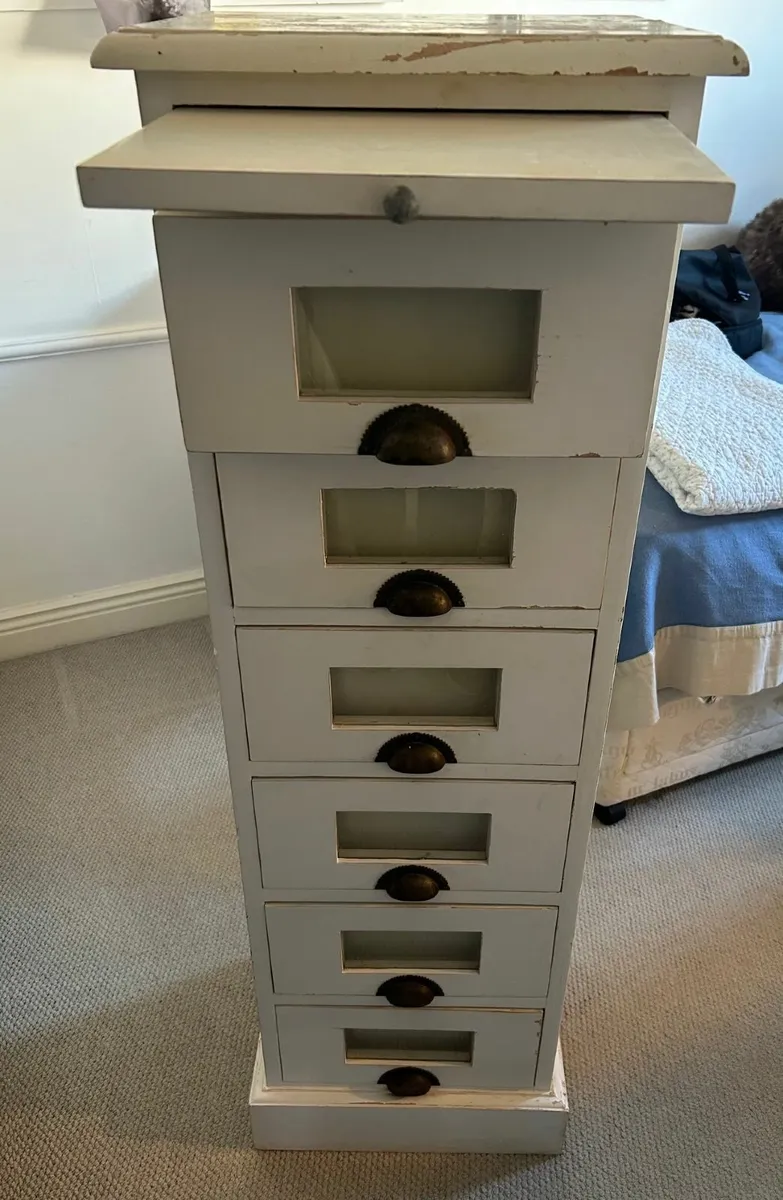 Tall Narrow Storage Unit with Drawers - Image 1