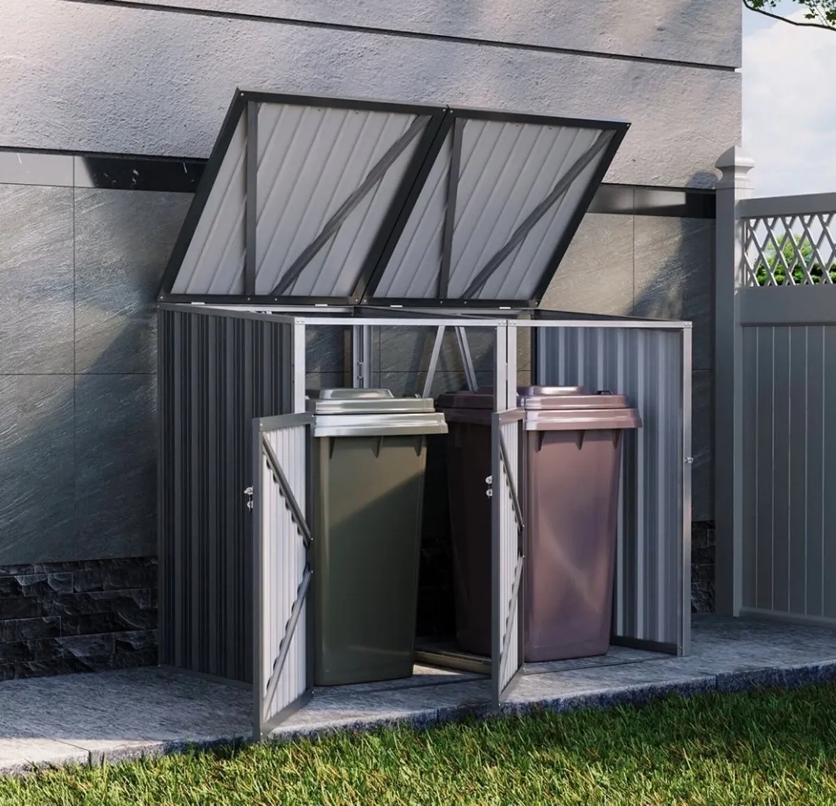 Metal Wheelie Bin Shelter Storage 1, 2 or 3 NEW - Image 2