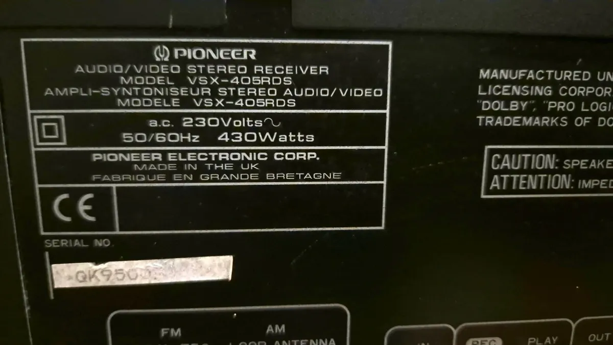 Pioneer VSX-405RDS AV surround receiver - Image 2