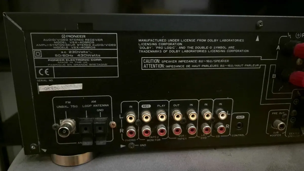 Pioneer VSX-405RDS AV surround receiver - Image 3
