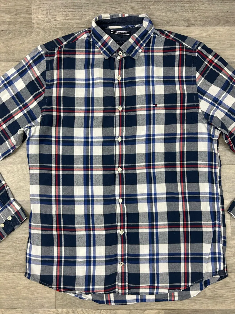 Tommy Hilfiger Button Down Check Shirt Mens Large - Image 2