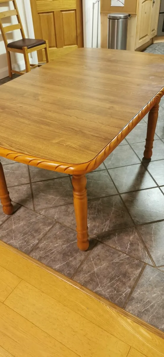 Kitchen table and six chairs - Image 3