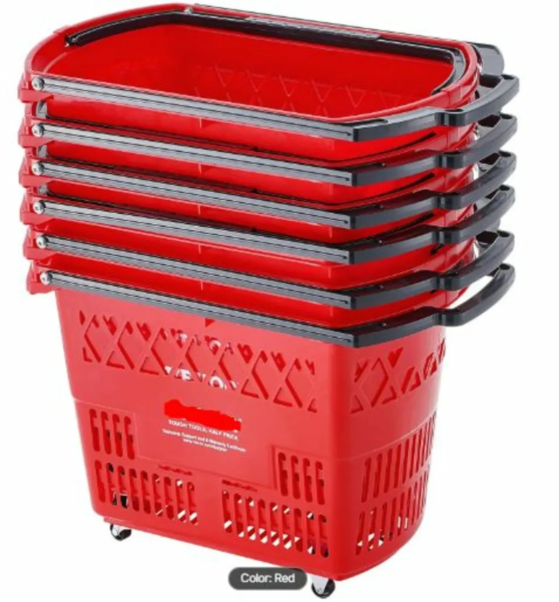 Shopping Baskets, 6PCS, 39L Shopping Carts - Image 1