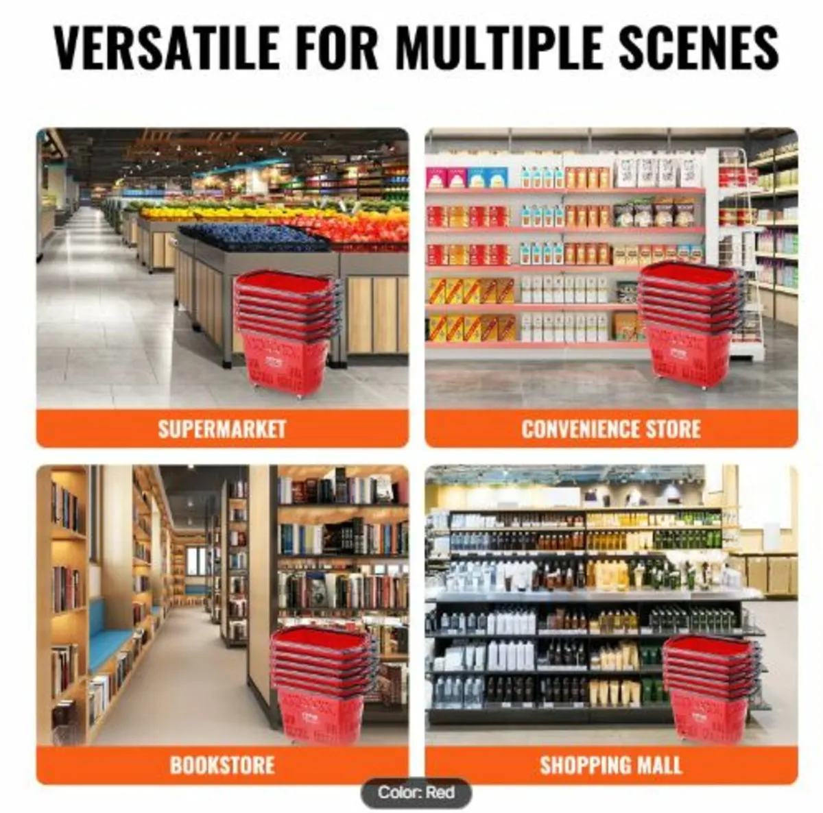 Shopping Baskets, 6PCS, 39L Shopping Carts - Image 3