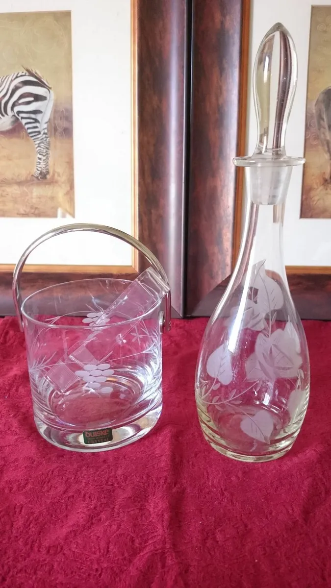 14Pc Duiske Wine Glasses, Ice Bucket &Decanter Set - Image 2